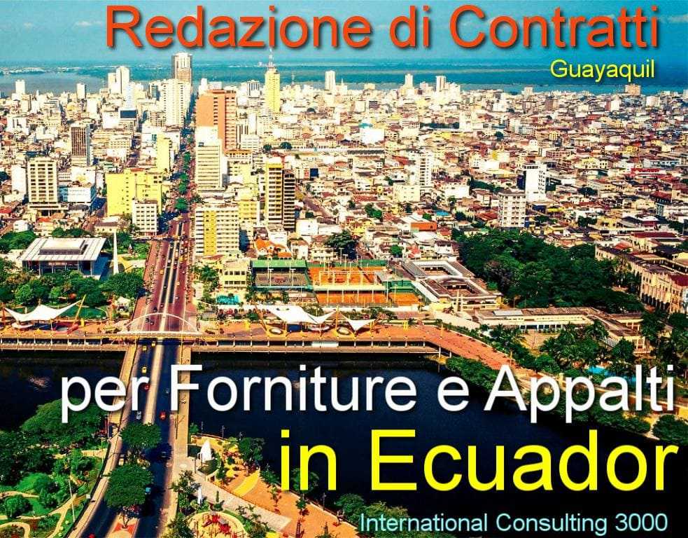 ECUADOR-CONTRATTO-APPALTO-COSTRUZIONE-CHIAVI-IN-MANO-INSTALLAZIONE-FORNITURA-SUBAPPALTO-LAVORI-PUBBLICI-IMPIANTO-GUAYAQUIL-QUITO